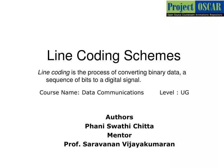line coding schemes