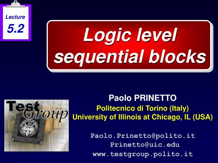 logic level sequential blocks