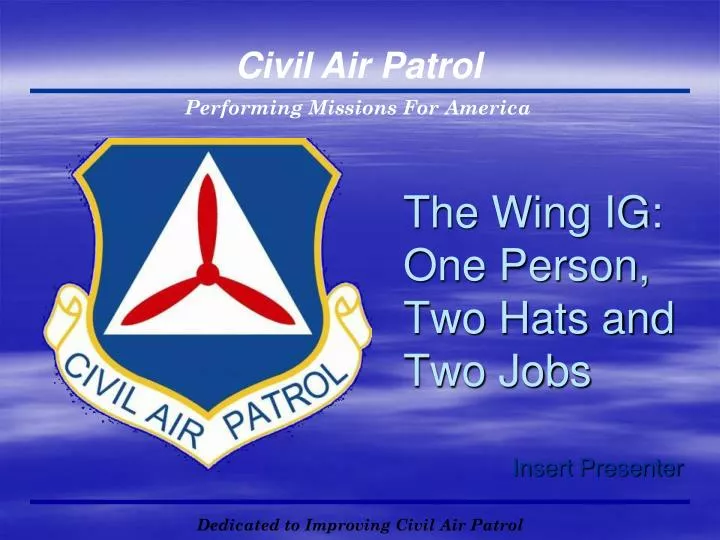 the wing ig one person two hats and two jobs