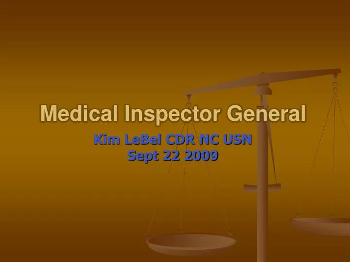 medical inspector general