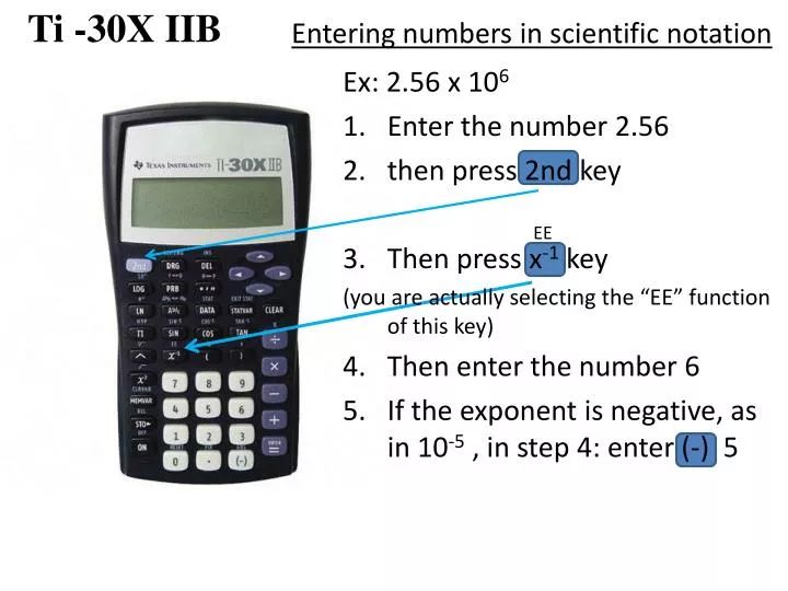 entering numbers in scientific notation