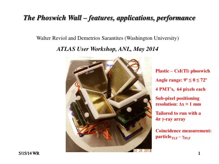 the phoswich wall features applications performance