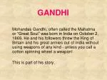 GANDHI - slide 1