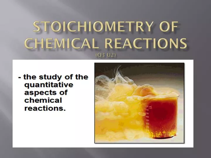 stoichiometry of chemical reactions q3 u2