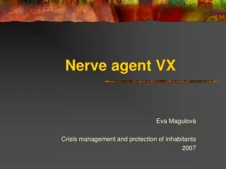 Nerve agent VX