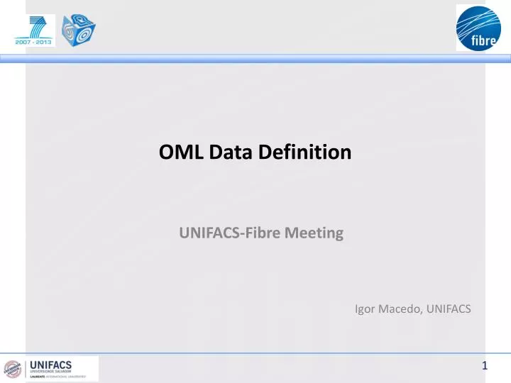 oml data definition