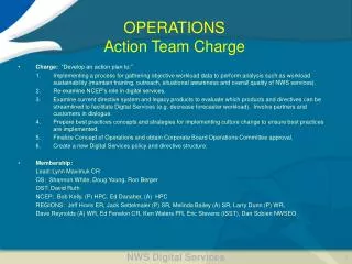 OPERATIONS Action Team Charge