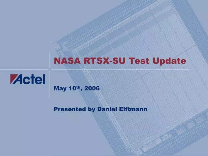 nasa rtsx su test update