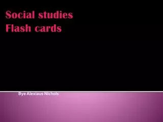 Social studies Flash cards
