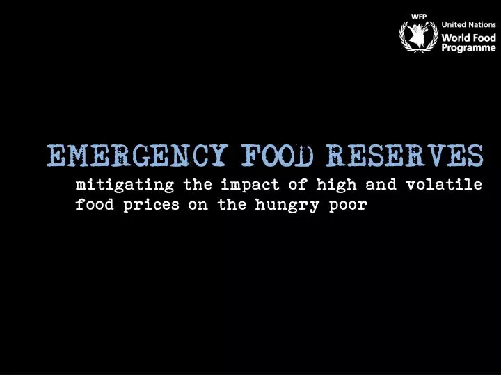 emergency food reserves