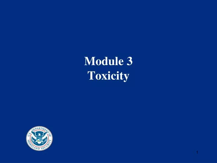 module 3 toxicity