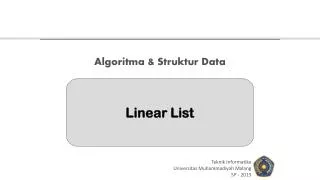 Linear List