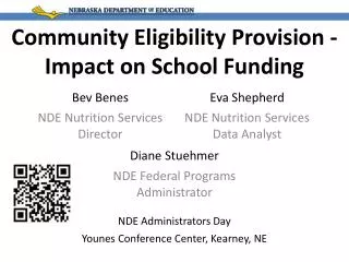 Community Eligibility Provision - Impact on School Funding