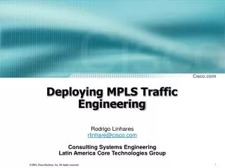 Deploying MPLS Traffic Engineering