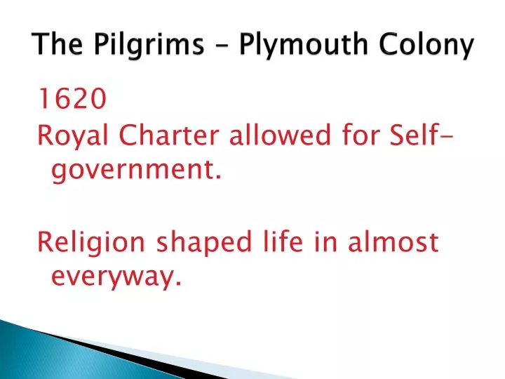 the pilgrims plymouth colony