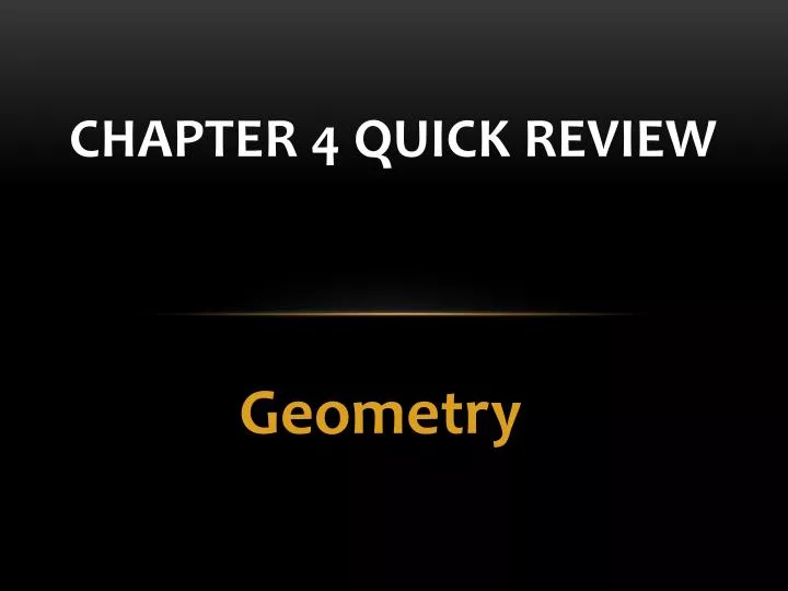 chapter 4 quick review
