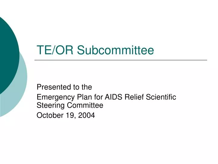 te or subcommittee