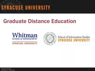 Graduate Distance Education