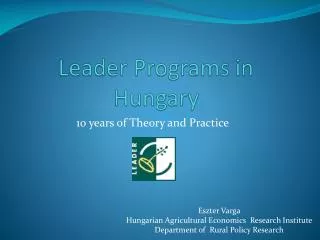 Leader Programs in Hungary