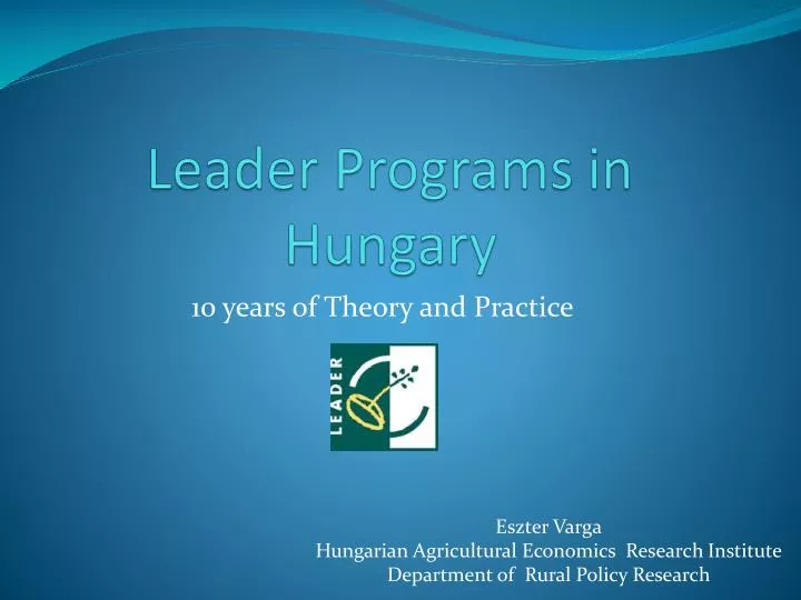 leader programs in hungary
