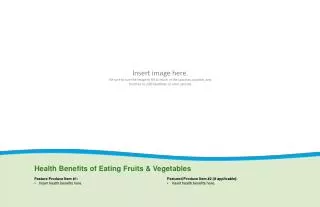 Health Benefits of Eating Fruits &amp; Vegetables