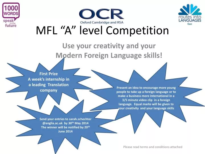 mfl a level competition