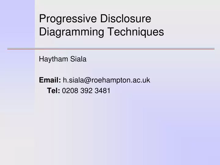progressive disclosure diagramming techniques