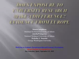 Does Exposure to University Research Make a Difference? Evidence from Europe