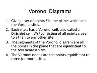 Voronoi Diagrams