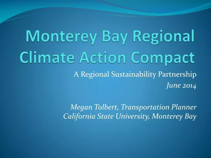 monterey bay regional climate action compact