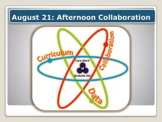 August 21: Afternoon Collaboration