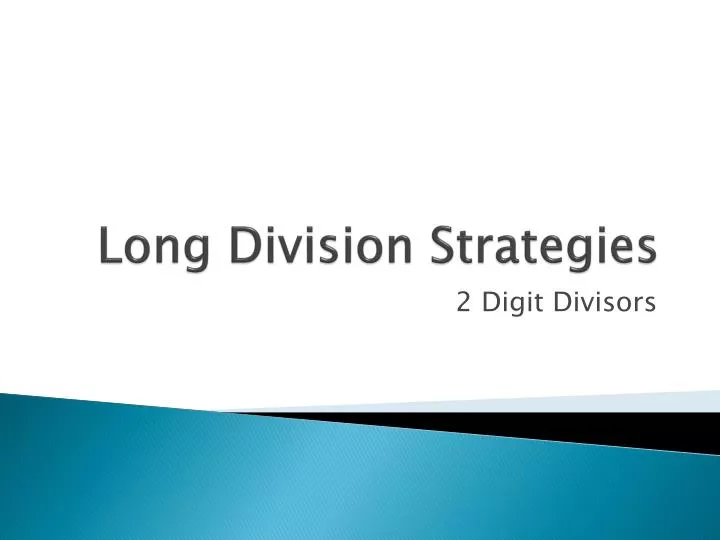 long division strategies