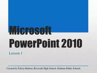 Microsoft PowerPoint 2010