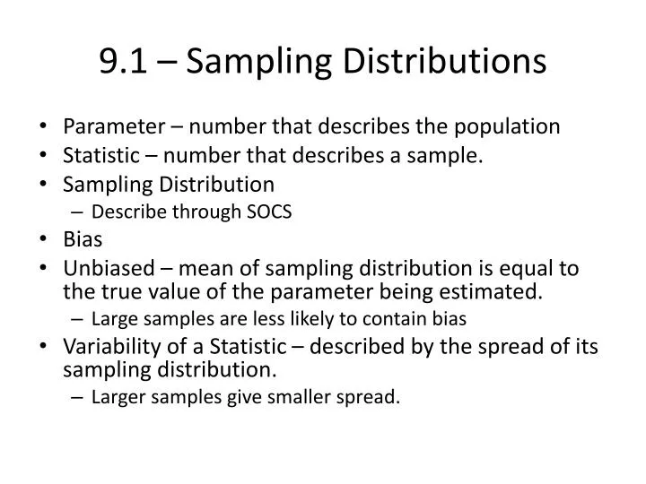 9 1 sampling distributions