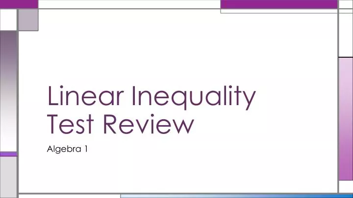 linear inequality test review