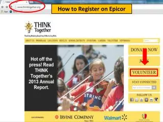 How to Register on Epicor