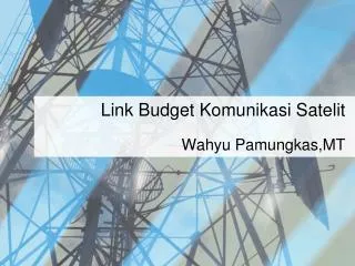 link budget komunikasi satelit
