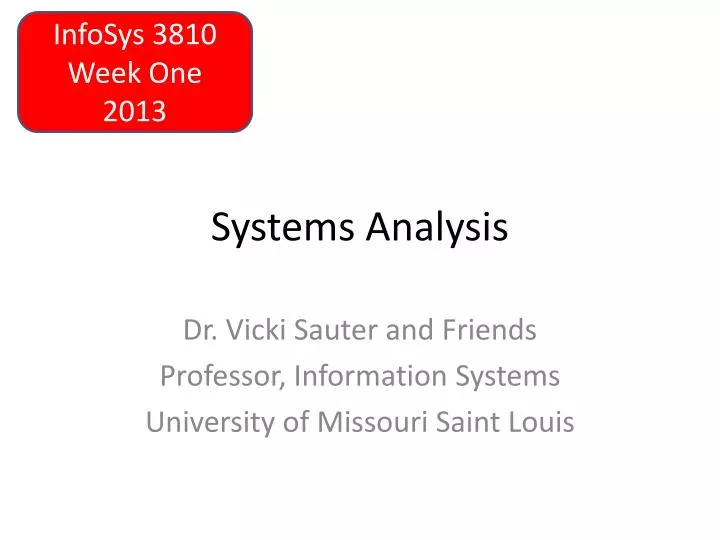 systems analysis