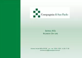sistema rol richieste on line