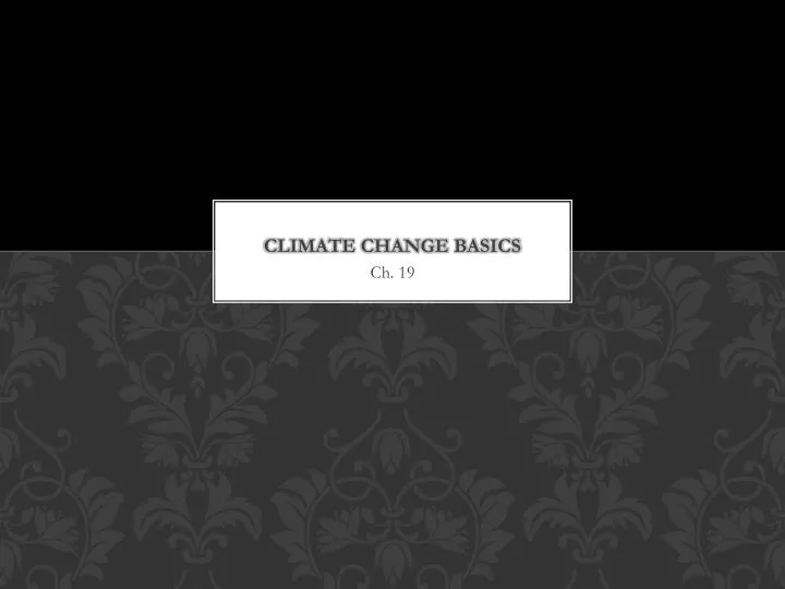climate change basics