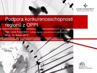 podpora konkurenceschopnosti region z oppi
