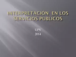 interpretaci n en los servicios p blicos