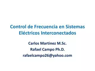control de frecuencia en sistemas el ctricos interconectados