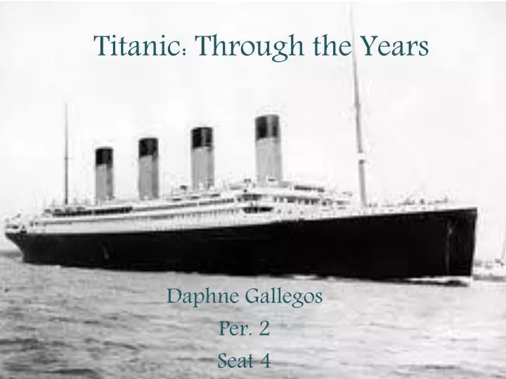 titanic through the years
