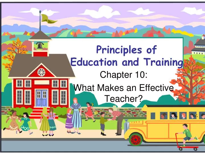principles of education and training