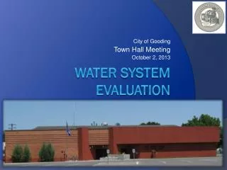 WATER SYSTEM EVALUATION