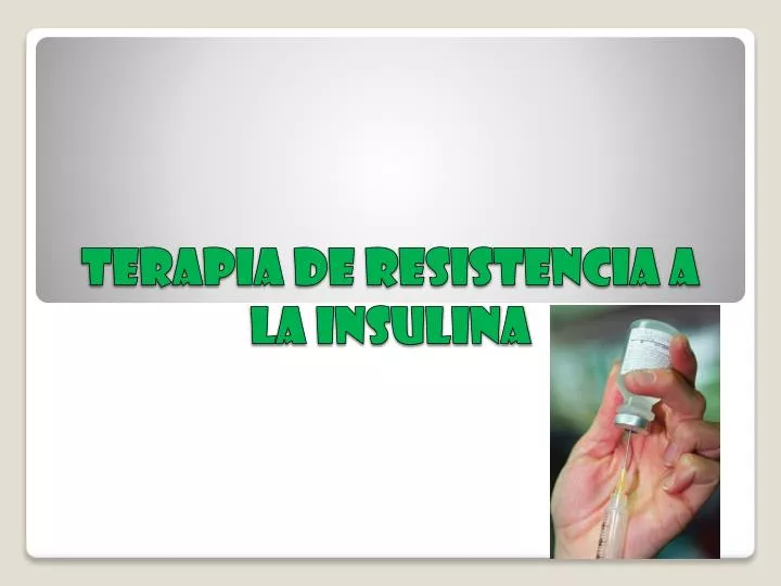 terapia de resistencia a la insulina