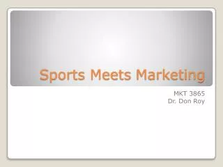 Sports Meets Marketing