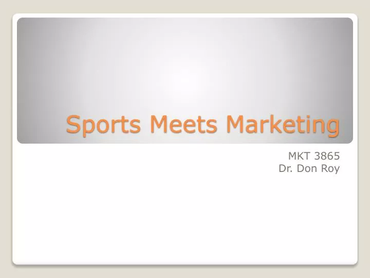sports meets marketing