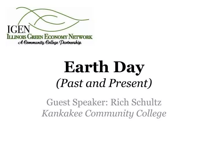 earth day past and present
